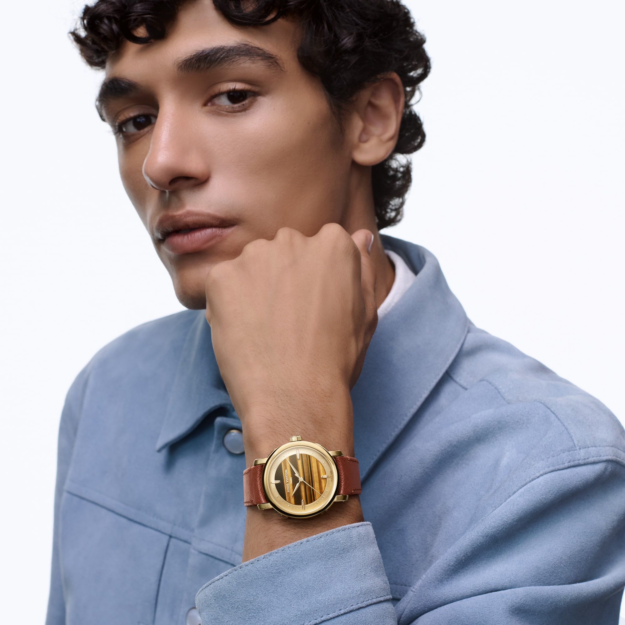 Louis Vuitton Escale, Automatic, 40mm, Yellow gold and tiger's eye